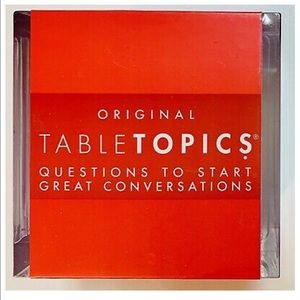 Never opened. The Original Table Topics Questions To Start Great Conversations.